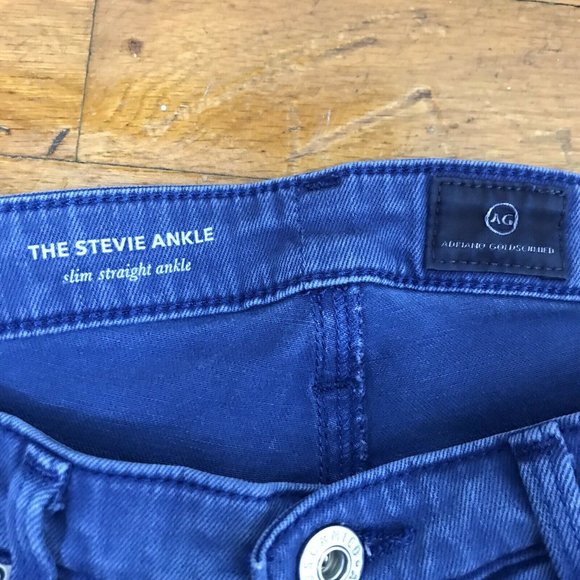 AG Adriano Goldschmied Blue Stevie Ankle Slim 29R - Picture 5 of 12